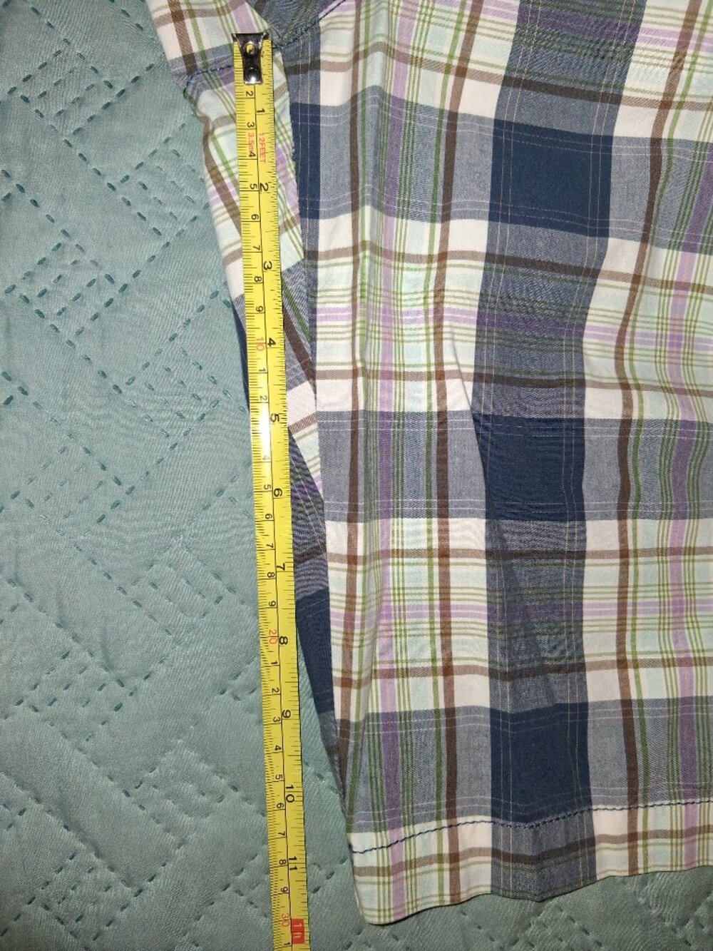 Sonoma Blue Plaid Women's Shorts-size 12 - Picture 4 of 5